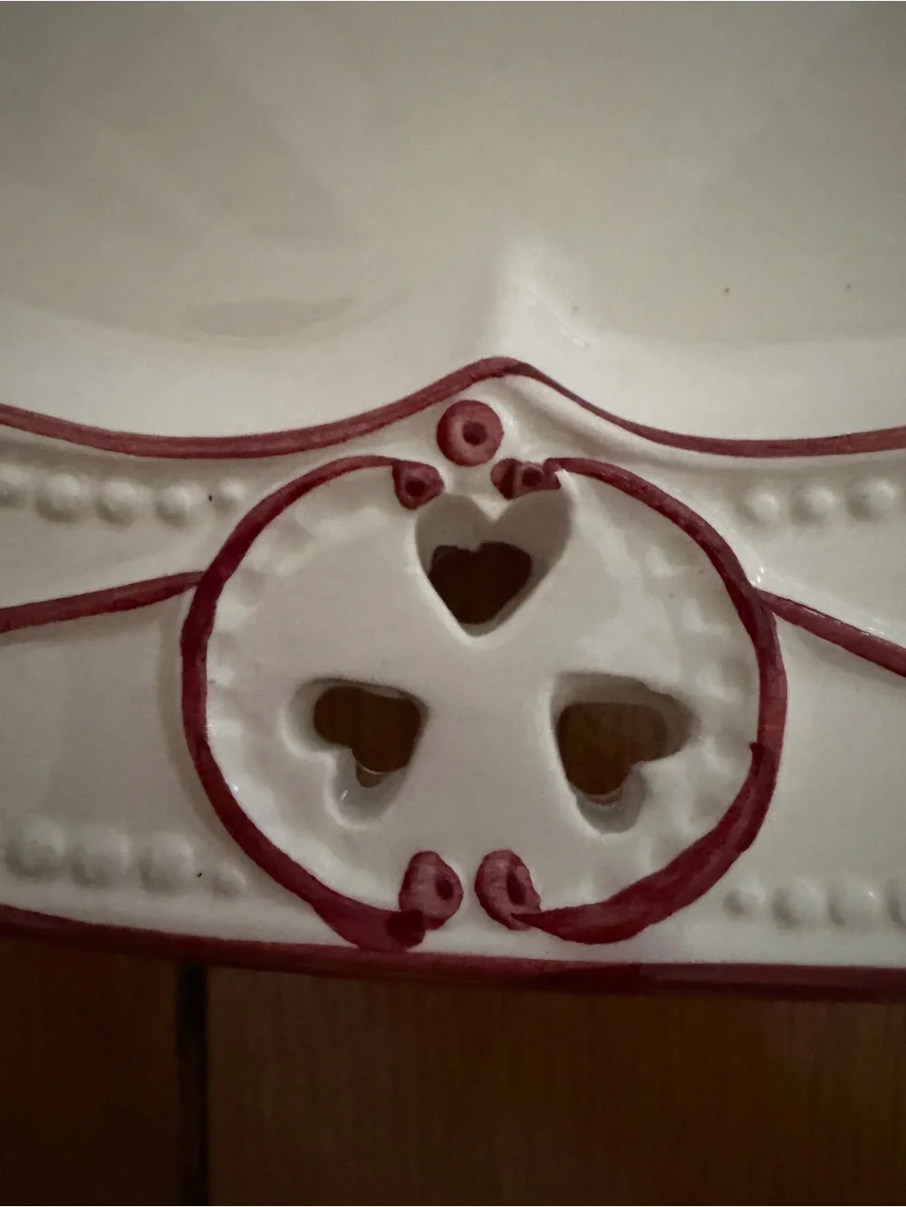 Vintage handpainted ceramic plate and platter. Set of 2